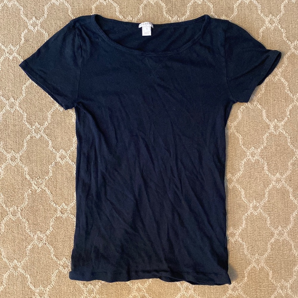 JCREW BLACK SHORT SLEEVE